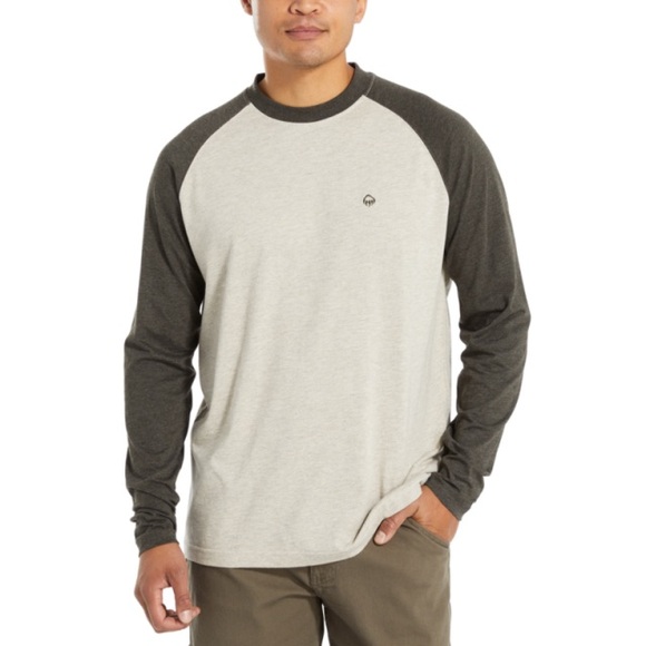 Wolverine Men's Classic Brower Long Raglan Sleeve Shirt Size Medium Ash Heather - Picture 1 of 9